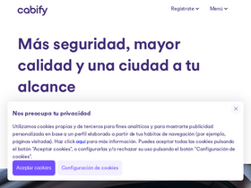 'cabify.com' screenshot