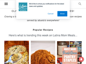 'latinamommeals.com' screenshot