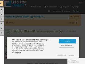 'ersatzteildirect.de' screenshot