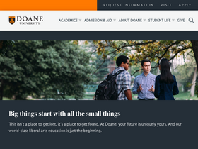 'doane.edu' screenshot