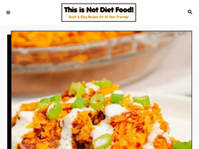 'thisisnotdietfood.com' screenshot