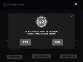 'd2dispensary.com' screenshot
