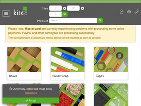 'kitepackaging.co.uk' screenshot