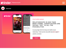 'tinderpressroom.com' screenshot