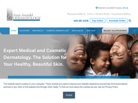 'aadermatology.com' screenshot