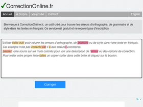 'correctiononline.fr' screenshot