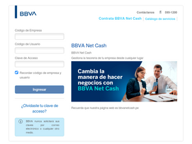 'bbvanetcash.pe' screenshot