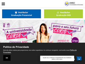 'uniso.br' screenshot