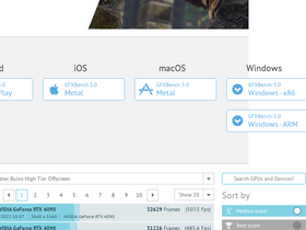 'gfxbench.com' screenshot