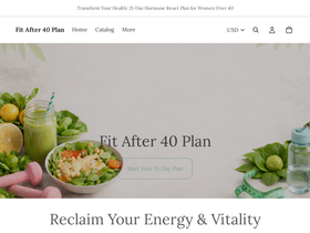 fitafter40plan.com homepage screenshot