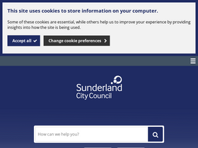 'arcgis.sunderland.gov.uk' screenshot