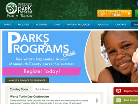 'monmouthcountyparks.com' screenshot