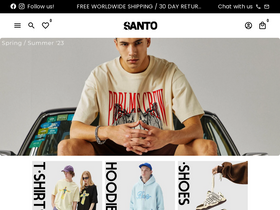 'santo.clothing' screenshot