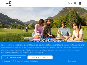 'unibz.it' screenshot