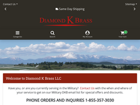 'diamondkbrass.com' screenshot