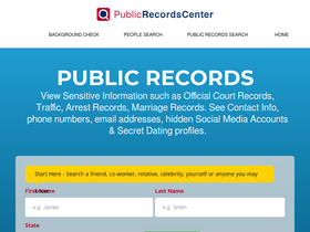 'publicrecordscenter.org' screenshot