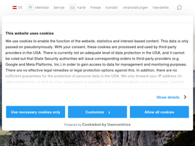 'wieneralpen.at' screenshot