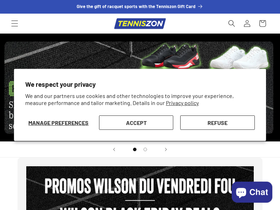 'tenniszon.com' screenshot