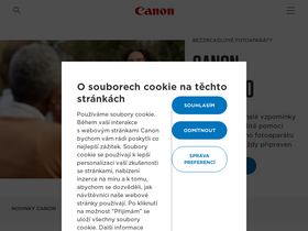 'canon.cz' screenshot