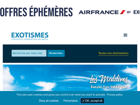 'exotismes.fr' screenshot
