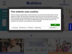 'aldes.fr' screenshot