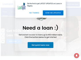 'loanspot.ng' screenshot