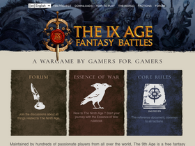 'the-ninth-age.com' screenshot