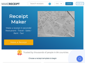 'makereceipt.com' screenshot