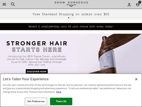 'growgorgeous.com' screenshot