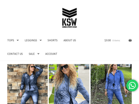 Kinina Sports Wear website screenshot