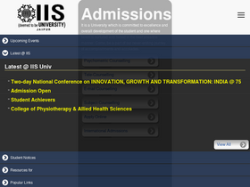 'iisuniv.ac.in' screenshot