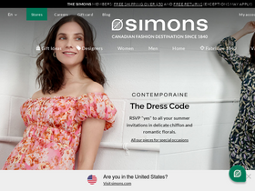 'simons.ca' screenshot