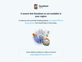 'goodmancasino.com' screenshot