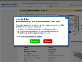 'maree.info' screenshot