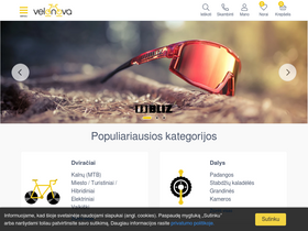 'velonova.lt' screenshot