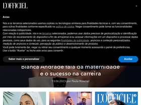 'revistalofficiel.com.br' screenshot