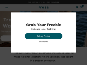 Vessi homepage screenshot