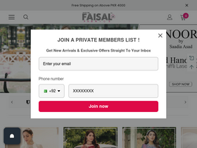 'faisalfabrics.pk' screenshot