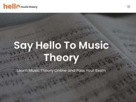 'hellomusictheory.com' screenshot