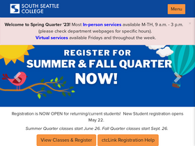 'southseattle.edu' screenshot