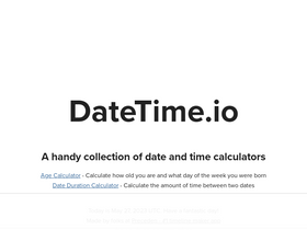 'datetime.io' screenshot