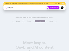 'jasper.ai' screenshot