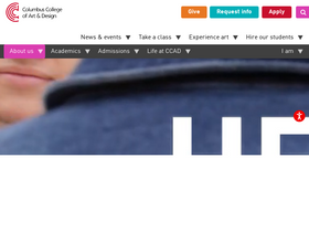 'ccad.edu' screenshot