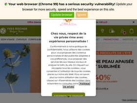 'yves-rocher.be' screenshot
