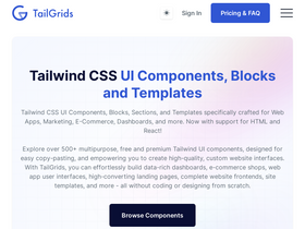 'tailgrids.com' screenshot