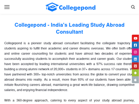 'collegepond.com' screenshot