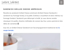 'cuisineculinaire.com' screenshot