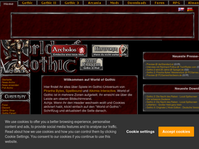 'worldofgothic.de' screenshot
