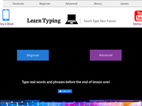 'learntyping.org' screenshot