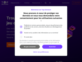'top-serveurs.net' screenshot
